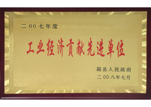 工業(yè)經(jīng)濟貢獻先進單位